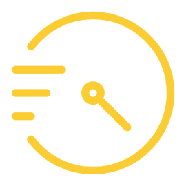 A yellow line icon depicts a timer.